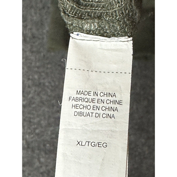 Lucky Brand Sweater Mens XL Green 1/4 Button Collar Long Sleeve Pockets 7M61122 - Picture 5 of 10